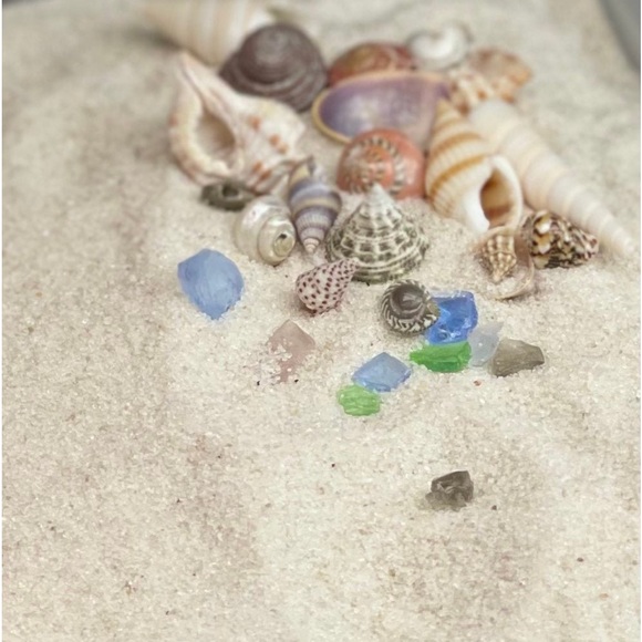 REAL BEACH SAND, SHELLS & SEA GLASS BITS CRAFTING CANDLES SOAP RESIN ART DIY LOT - Picture 9 of 17
